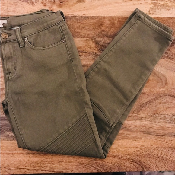 J. Crew Denim - NWT J. Crew Skinny Moto Jeans Green Sz 26 Stretch